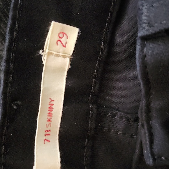 Levi's Black 711 Skinny Denim Jeans Size  W29 L32 - Picture 3 of 12